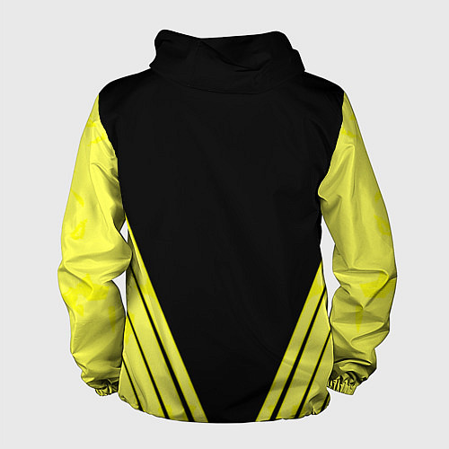 Мужская ветровка Borussia geometry yellow / 3D-Черный – фото 2