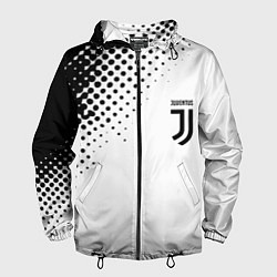 Ветровка с капюшоном мужская Juventus sport black geometry, цвет: 3D-черный