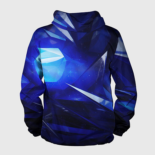Мужская ветровка Black and blue abstract background sport style / 3D-Белый – фото 2