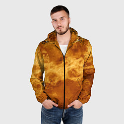 Ветровка с капюшоном мужская Лава Венеры - star dust, цвет: 3D-черный — фото 2