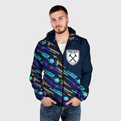 Ветровка с капюшоном мужская West Ham градиентные мячи, цвет: 3D-черный — фото 2