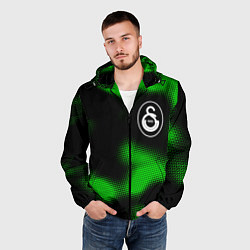 Ветровка с капюшоном мужская Galatasaray sport halftone, цвет: 3D-черный — фото 2