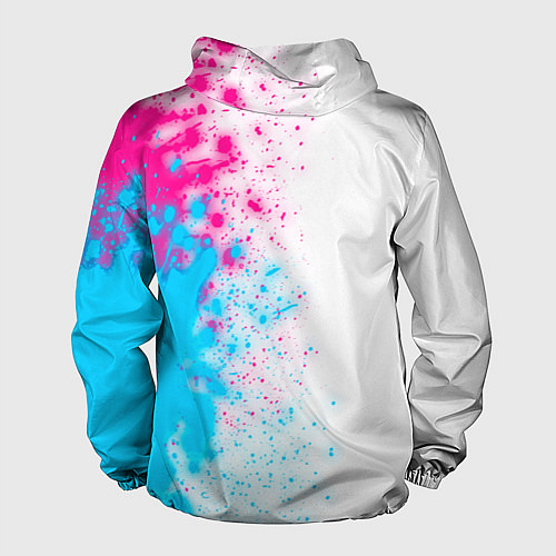 Мужская ветровка Borussia neon gradient style по-вертикали / 3D-Черный – фото 2