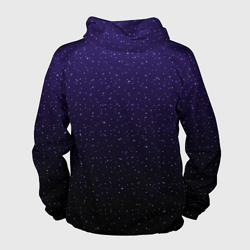 Мужская ветровка Градиент ночной фиолетово-чёрный / 3D-Черный – фото 2