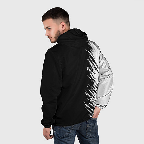 Мужская ветровка Ведьмачьи знаки с подтеками / 3D-Черный – фото 4