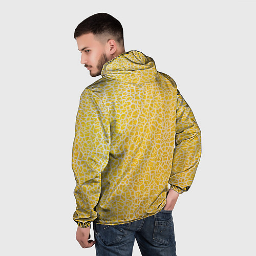 Мужская ветровка Дыня текстура / 3D-Черный – фото 4