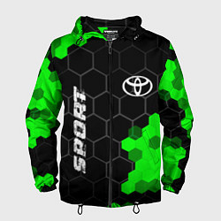 Мужская ветровка Toyota green sport hexagon
