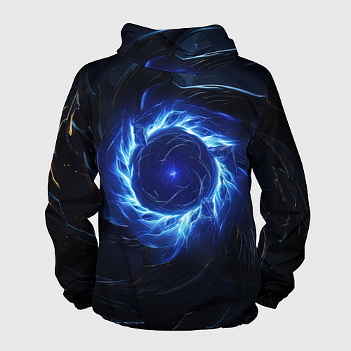 Мужская ветровка Синяя магическая абстракция / 3D-Черный – фото 2