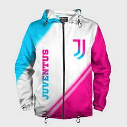 Мужская ветровка Juventus neon gradient style вертикально