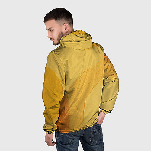 Мужская ветровка Желтая краска / 3D-Черный – фото 4