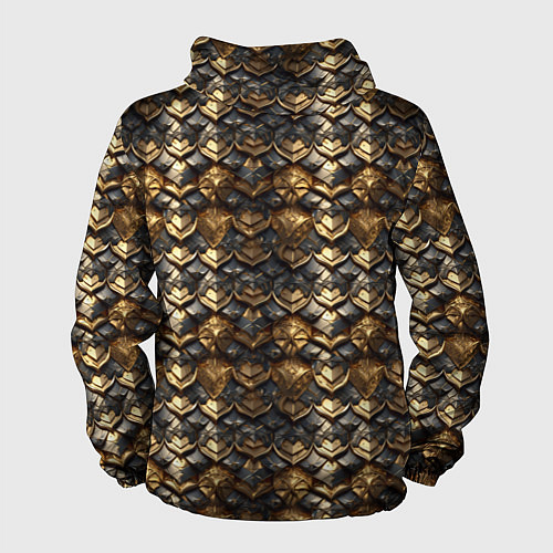Мужская ветровка Золотистая текстурная броня / 3D-Белый – фото 2