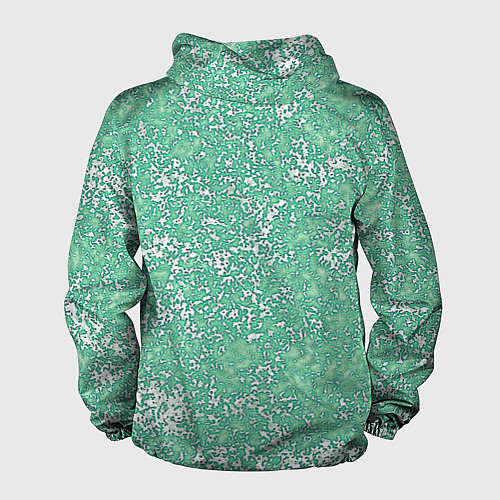 Мужская ветровка Текстура изумрудный / 3D-Белый – фото 2