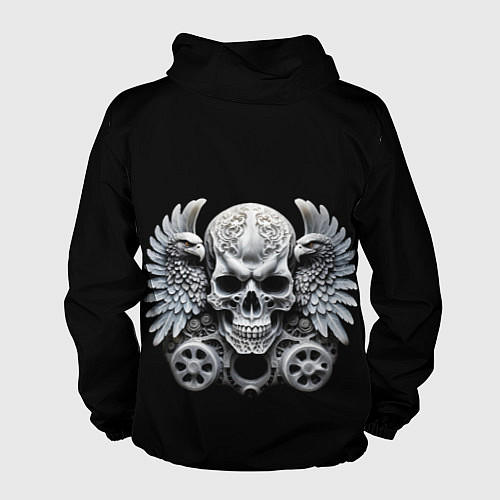Мужская ветровка Skulls and Wings Mechanic / 3D-Белый – фото 2
