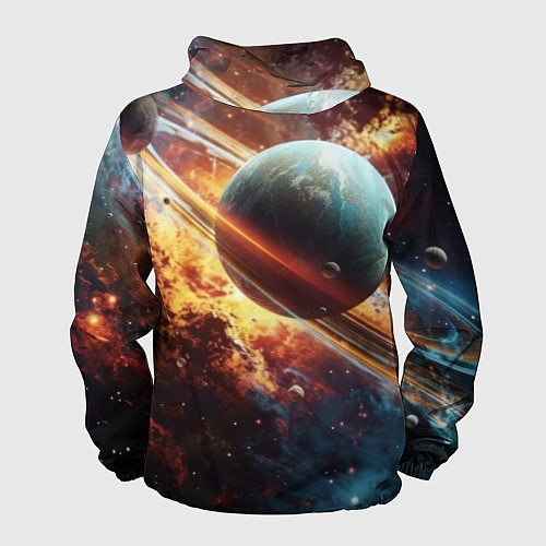 Мужская ветровка Большая планета / 3D-Белый – фото 2