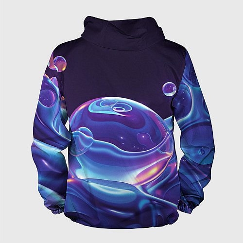 Мужская ветровка Космические мыльные пузыри / 3D-Белый – фото 2