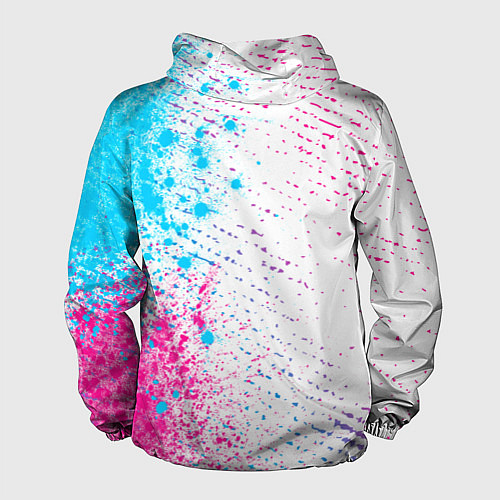 Мужская ветровка AC Milan neon gradient style по-вертикали / 3D-Черный – фото 2