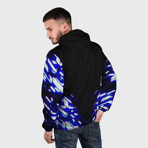 Мужская ветровка BMW sport неоновый спорт / 3D-Черный – фото 4