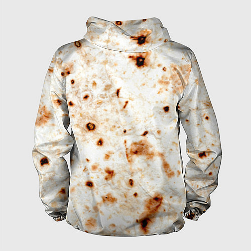 Мужская ветровка Текстура светлого лаваша / 3D-Белый – фото 2