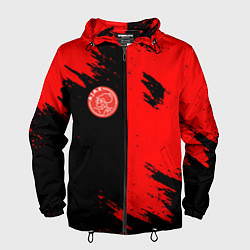 Ветровка с капюшоном мужская Ajax sport color red, цвет: 3D-черный