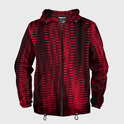 Мужская ветровка Тёмный красный абстрактные полосы