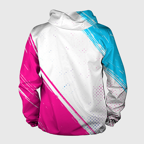 Мужская ветровка Aston Villa neon gradient style вертикально / 3D-Черный – фото 2