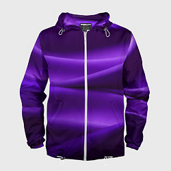 Ветровка с капюшоном мужская Фиолетовый шелк, цвет: 3D-белый