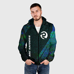 Ветровка с капюшоном мужская ARC Raiders glitch blue, цвет: 3D-черный — фото 2