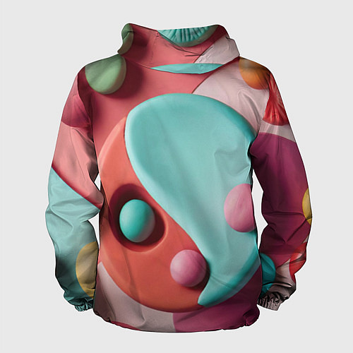 Мужская ветровка Пластилиновый медальон с шариками / 3D-Черный – фото 2