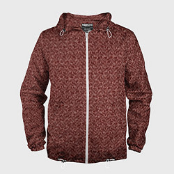 Мужская ветровка Тёмный красный волнистый текстурированный