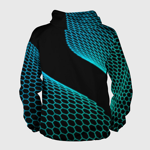 Мужская ветровка Chevrolet electro hexagon / 3D-Черный – фото 2