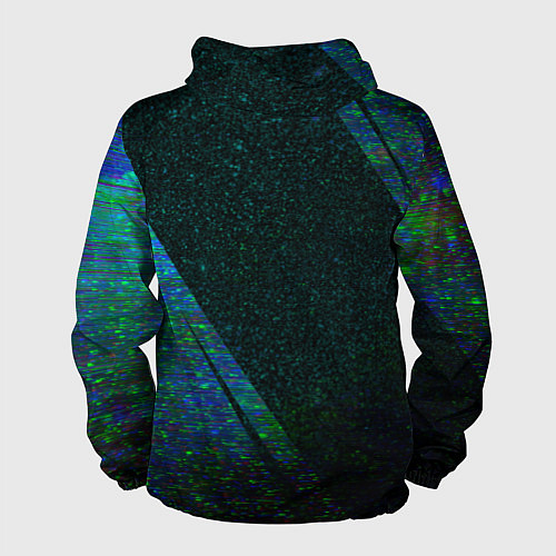 Мужская ветровка Coldplay glitch blue / 3D-Черный – фото 2