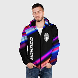 Ветровка с капюшоном мужская Monaco speed game lights, цвет: 3D-черный — фото 2