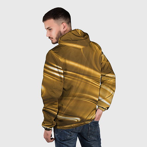 Мужская ветровка Золотой сплав абстрактная текстура / 3D-Черный – фото 4