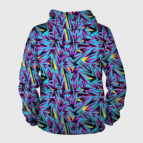 Мужская ветровка Абстрактный узор с геометрической концепцией / 3D-Черный – фото 2