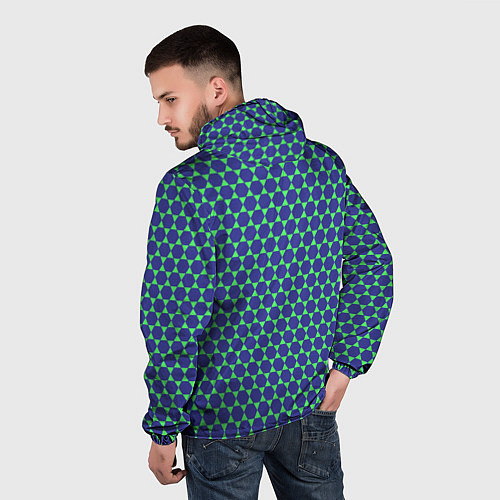 Мужская ветровка Паттерн шестигранников / 3D-Черный – фото 4