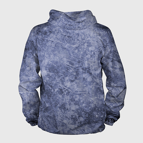 Мужская ветровка Абстракция - синий лёд / 3D-Белый – фото 2