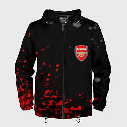 Ветровка с капюшоном мужская Arsenal spash, цвет: 3D-черный