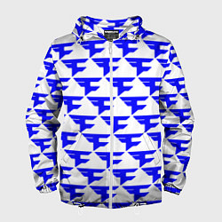 Ветровка с капюшоном мужская FaZe Clan pattern team, цвет: 3D-белый
