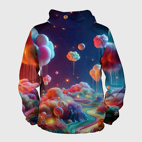 Мужская ветровка Planet chupa chups - neon glow / 3D-Черный – фото 2