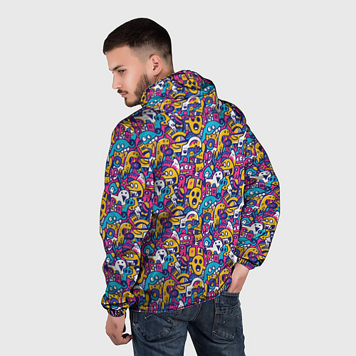 Мужская ветровка Привидения весёлые / 3D-Черный – фото 4