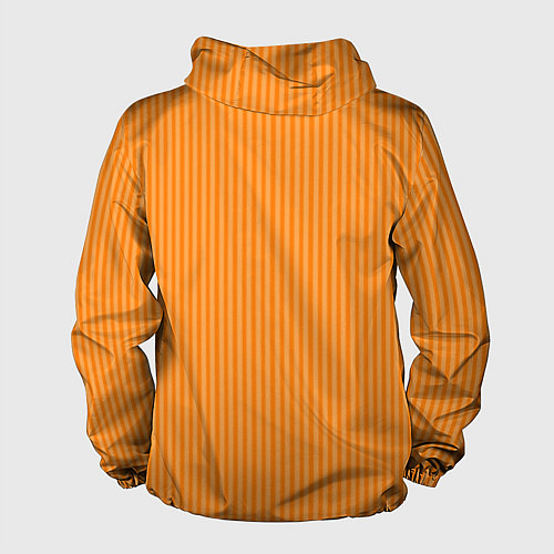 Мужская ветровка Оранжевый в тонкую полоску / 3D-Белый – фото 2