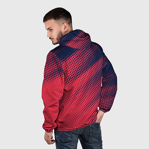 Мужская ветровка Яркий абстрактный узор для спорта / 3D-Черный – фото 4
