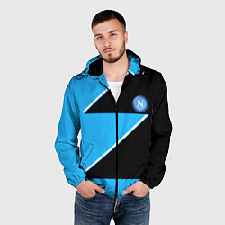 Ветровка с капюшоном мужская Napoli fc geometry blue, цвет: 3D-черный — фото 2