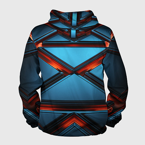 Мужская ветровка Абстрактные треугольные плиты со светом / 3D-Черный – фото 2
