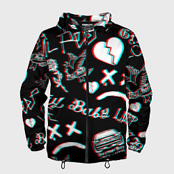 Мужская ветровка Lil Peep logo glitch