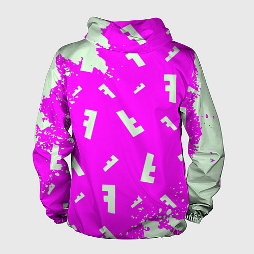 Мужская ветровка Fortnite pattern pink / 3D-Черный – фото 2