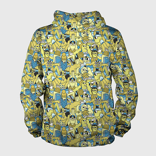 Мужская ветровка Отдыхающие на пляже / 3D-Белый – фото 2