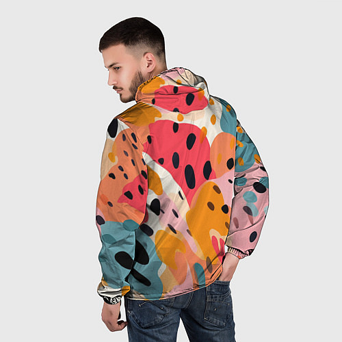 Мужская ветровка Яркие пятна / 3D-Черный – фото 4