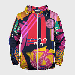 Ветровка с капюшоном мужская Ширли мырли, цвет: 3D-белый