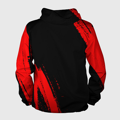 Мужская ветровка West Ham - red gradient вертикально / 3D-Черный – фото 2
